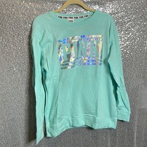 Vs pink sweat shirt no hood